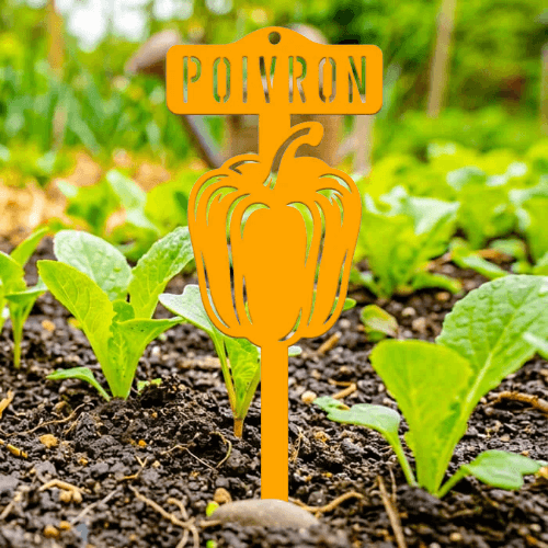 étiquette potager poivron