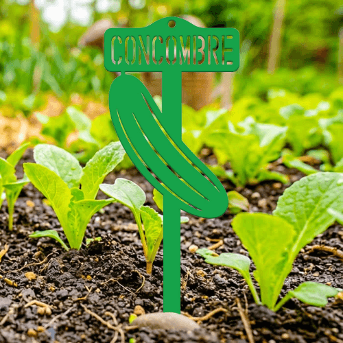 étiquette potager concombre